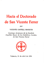 Hacia el Doctorado de San Vicente Ferrer