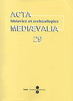 Acta histórica et archaelogica Mediaevalia. Num 29