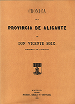 Crónica de la provincia de Alicante